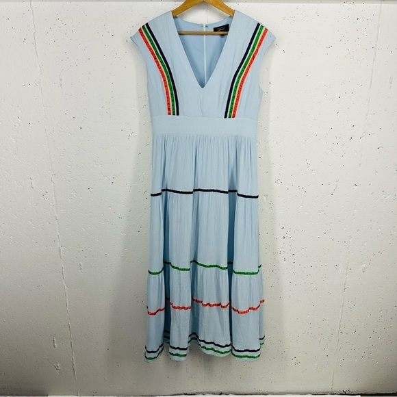 Alexia Admor size 8 Light Blue Lined Festival Maxi Dress - Picture 2 of 15